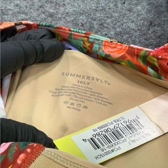 summersalt x Rifle Paper Co Garden Party print Ruffle One-Piece Swimsuit - Picture 3 of 3